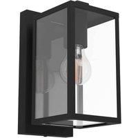 EGLO Budrone outdoor wall light, black/clear