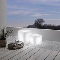 EGLO Bottona outdoor light cube E27 white, 30 x 30 cm