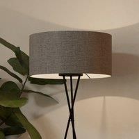 EGLO Fondachelli floor lamp, grey linen lampshade