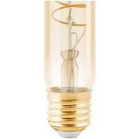Eglo LED Dimmable Tube Twisted Filament E27 Amber Light Bulb - 4W