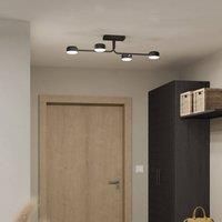EGLO Clavellina LED ceiling light, black, 4-bulb