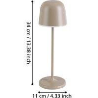 EGLO Mannera LED table lamp with a battery, sand