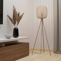 Eglo Romazzina Contemporary Caged Tripod Floor Lamp - Cream