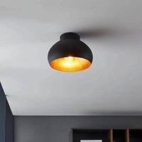 Eglo Mogano 2 Domed Gold Semi-flush Ceiling Light