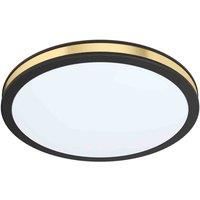 EGLO Pescaito Led Black/Gold Flush Round Ceiling Light