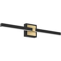 EGLO Peguera Led Black/Brass Steel Bathroom Mirror Light
