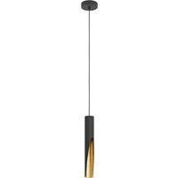EGLO Barbotto LED pendant light in black/gold, 1-bulb