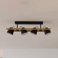 EGLO connect Hornwood-Z LED ceiling light, 4-bulb, black