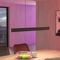 Eglo Connect.Z Smart Home LED Pendant Lighting Andreas-Z, ZigBee Ceiling Light Fitting, app and Voice Control Alexa, tunable White (Warm – Cool White), RGB, dimmable Hanging lamp, Black Metal