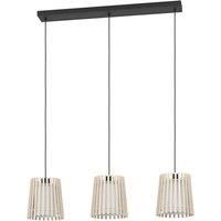 EGLO Fattoria pendant light, double lampshades, 3-bulb