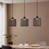 Eglo Ginestrone-z Black Steel Rgb 3 Light Pendant Light, Black