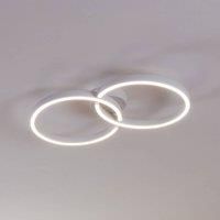 EGLO Armandolo LED ceiling lamp, white, length 67 cm, CCT, RGB