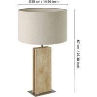 Eglo Belesar Stone And Steel Table Lamp Silver, Silver