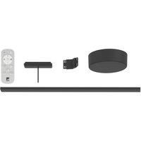 EGLO Track Plus Modular Low-Voltage Black Rail Lighting System WBS – Customisable Track (Straight, L, T, U Shapes) with Wall & Ceiling Mounting, Remote Control Included