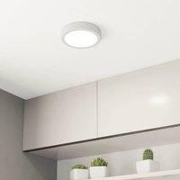 EGLO LED Ceiling Light Fitting Fueva 6, Round Ceiling lamp, Bathroom Lighting, Flush luminaire Made of Plastic in White, Warm White-Cold White, IP44, Ø 16.5 cm