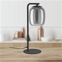 Eglo Ciampino Black Steel & Glass Modern Led Table Lamp, Black