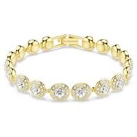 Swarovski Women's Angelic Bracelet, Brilliant White Crystals with Gold-Tone Plating, from the Swarovski Angelic Collection