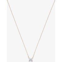 Swarovski Attract Square Pendant Necklace with Clear Crystal and Rose-Gold Tone Plated Chain, a Part of the Attract Collection