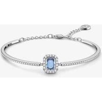 Swarovski Millenia Bangle, Octagon Cut Swarovski Zirconia, Blue, Rhodium Plated
