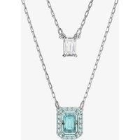 Swarovski Millenia Double Pendant Necklace, Mint Coloured Crystal in a Rhodium Plated Setting, from the Millenia Collection