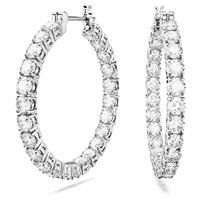 Swarovski Matrix White Cubic Zirconia Hoop Earrings 5647715