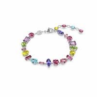 Swarovski Gema Bracelet, Multi-Coloured Crystals in a Rhodium Plated setting, from the Gema Collection