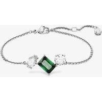 Swarovski Mesmera Bracelet, White and Green Crystals in a Rhodium Plated Setting, from the Mesmera Collection