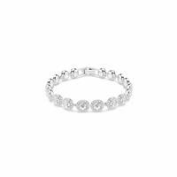 Swarovski Una Angelic Tennis Bracelet, Clear Round-Cut Crystals in a Rhodium-Finished Setting, Part of the Una Angelic Collection