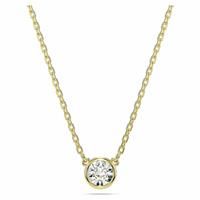 Swarovski Imber pendant, Round cut, White, Gold-tone plated