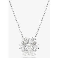 Idyllia Rhodium Plated Crystal Snowflake Necklace 5691484
