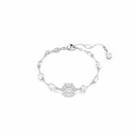 Swarovski Idyllia Bracelet, Snowflake Motif with Clear Mixed-Cut Crystals in a Rhodium-Finished Setting, Part of the Idyllia Collection