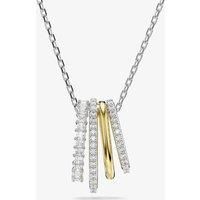 Swarovski Hyperbola Twist Pendant Necklace 5696626 Two-Tone Crystals
