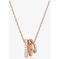 Hyperbola Rose Gold Plated Zirconia Necklace 5701494