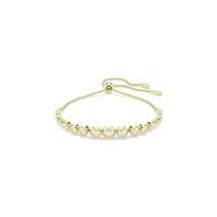 Swarovski Imber Tennis bracelet, Mixed round cuts, White, Gold-tone plated