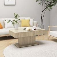 Berkfield Home Coffee Table Sonoma Oak 96x50x45 cm Engineered Wood in Brown | Size: 96 x 50 x 45 cm