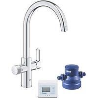 BWT AQA Pure 2.0 1-Way Deck-Mounted Drinking Water Filter Tap & Monitor Chrome (361KA)