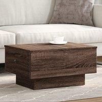 Berkfield Home Coffee Table Brown oak 60x45x31 cm Engineered Wood | Size: 60 x 45 x 31 cm
