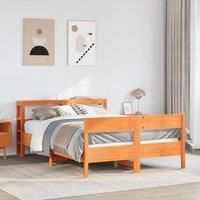 Berkfield Home Bed Frame without Mattress Wax Brown 160x200 cm Solid Wood Pine