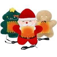 Christmas-Themed Usb Electric Heated Plush Cushion - 3 Designs