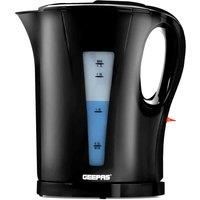 Geepas Electric Kettle Cordless Fast Boil Jug 2200W 1.7L Boil Dry Protection