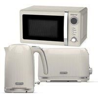 GEEPAS Lyth 20L Digital Microwave Oven, Fluted 1.7L Kettle & 2 Slice Toaster Set