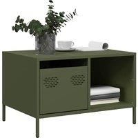 Berkfield Home Coffee Table Olive Green 68.5x50x43.5 cm Cold-rolled Steel