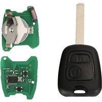 433mhz ID46 Chip Remote Car Key Fob 2 Button for Peugeot 106 107 206 306 406 307 Partner Xsara for