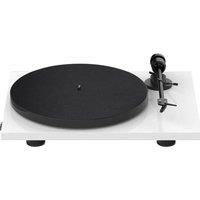 Pro-Ject E1 BT, Plug & Play Entry-Level Turntable with Built-in Bluetooth Transmitter & Phono Preamplifier, Electronic Speed Switching, Anti-Skating Preset, Fitted with AT3600L Cartridge (White)