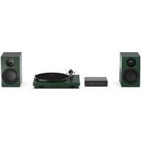 Pro-Ject Colourful Audio System E, True Analog HiFi Stereo System, All-In-One Hi-Fi Set including Debut E Turntable, Stereo Box E Integrated Amplifier, and Speaker Box 5E Carbon (Satin Fir Green)