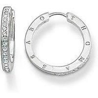 Thomas Sabo Women-Hinged Hoops Glam & Soul 925 Sterling Silver Zirconia white CR528-051-14