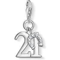 Thomas Sabo Women-Charm Pendant Lucky Number 21 Charm Club 925 Sterling Silver 0460-001-12