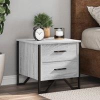 Berkfield Home Bedside Cabinets 2 pcs Grey Sonoma 40x41x40 cm Engineered Wood | Size: 40 x 41 x 40 cm