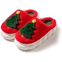 Christmas Tree Cotton Slippers - 5 Sizes, 3 Colours