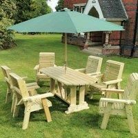 Churnet Valley Garden Furniture Churnet Valley Ergo 6 Seat Table Set